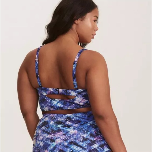 Blue and Purple Galaxy Print Bustier Top - Picture 3 of 8